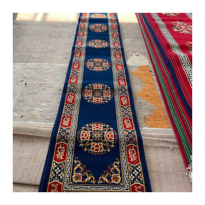 Sala de oração Fio de tapete macio para mesquita Rola de tapete de nylon de parede a parede da igreja